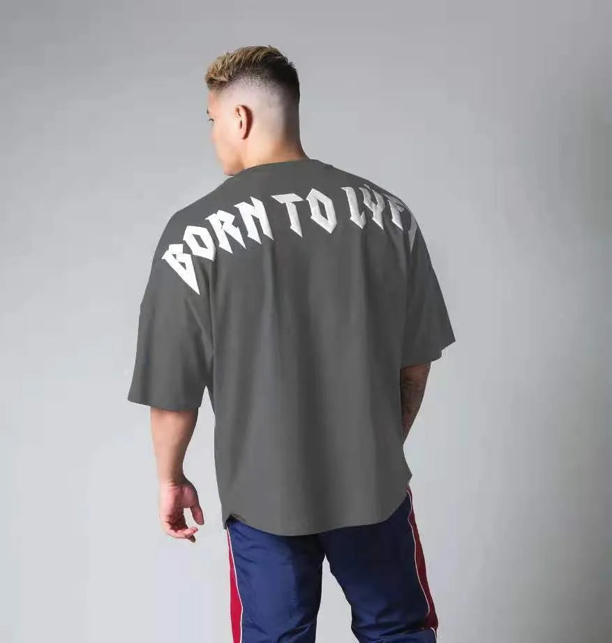 Men's Fitness Loose Top Elastic Short Sleeve - Bellarte Enchanté Men's Fitness Loose Top Elastic Short Sleeve